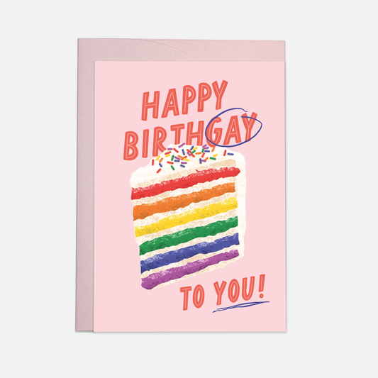 Happy birthgay greeting card