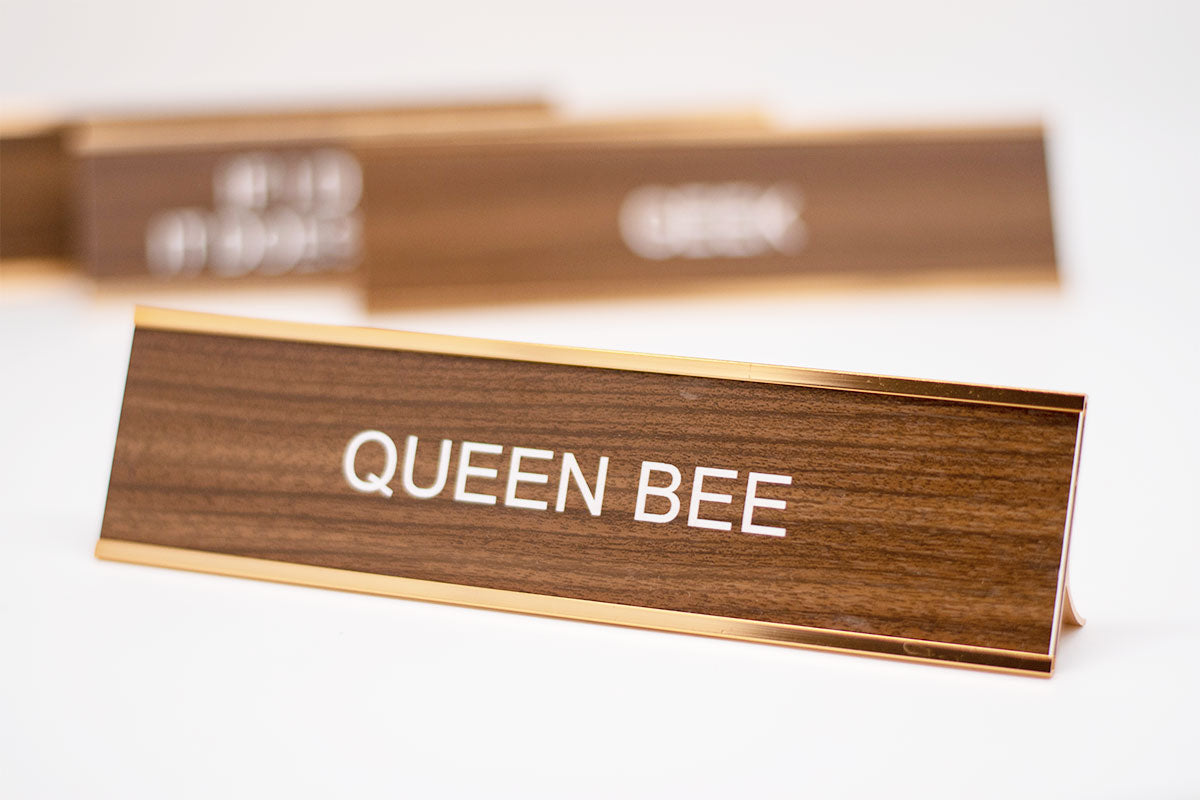 Queen Bee Desk Name Plate