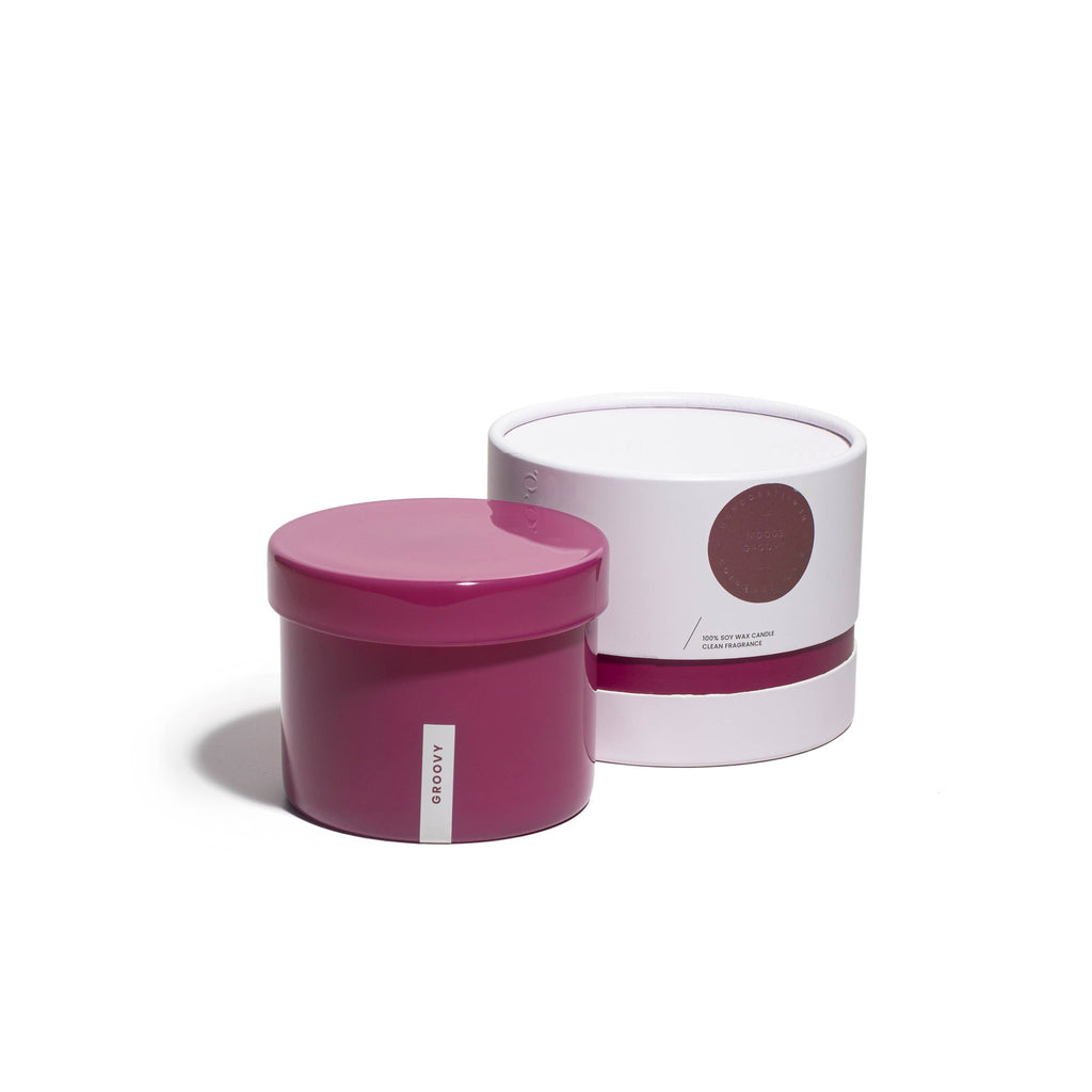 Groovy | 16oz Soy Candle - Reusable Purple Container