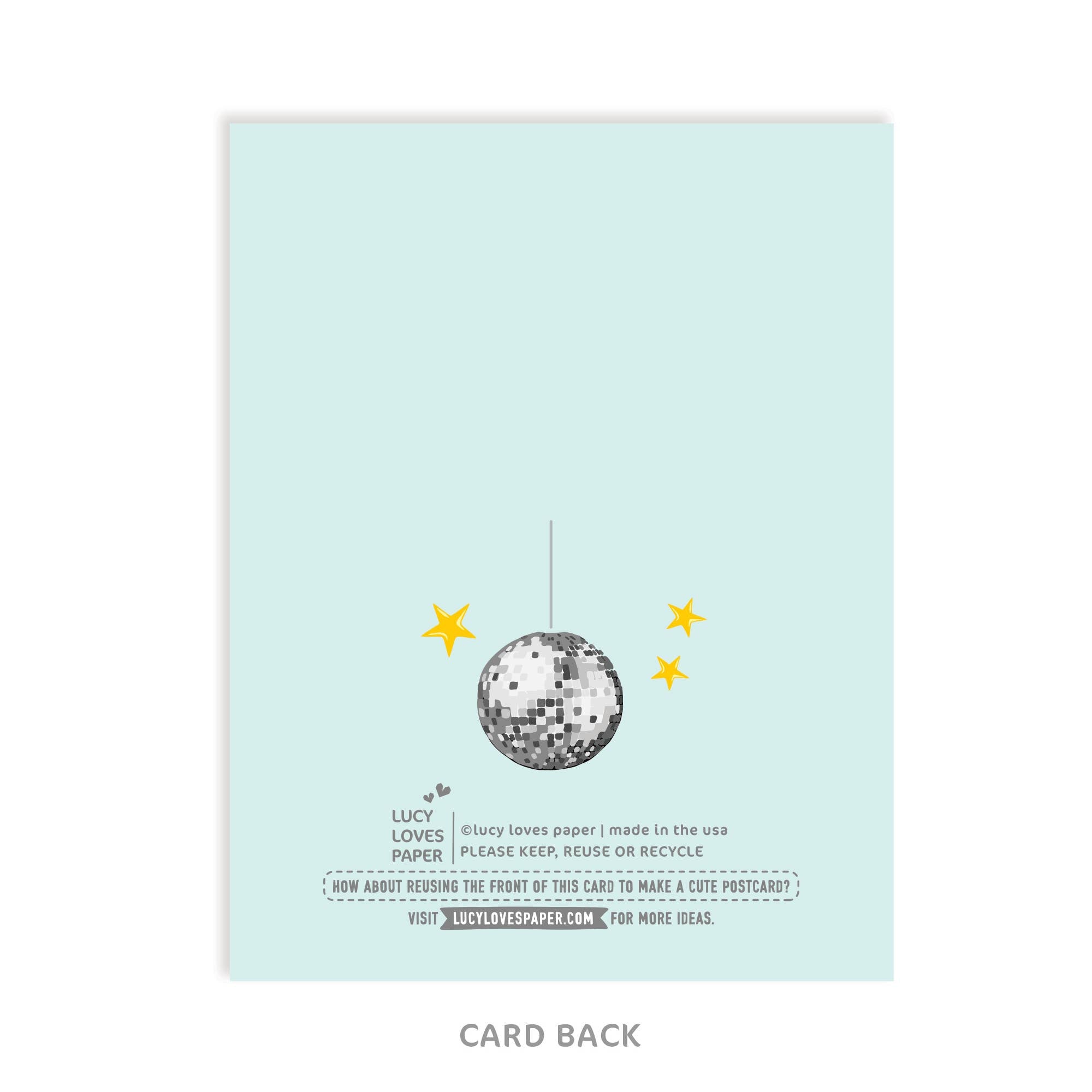 It's Party Time | 70s Disco Ball Girl Card