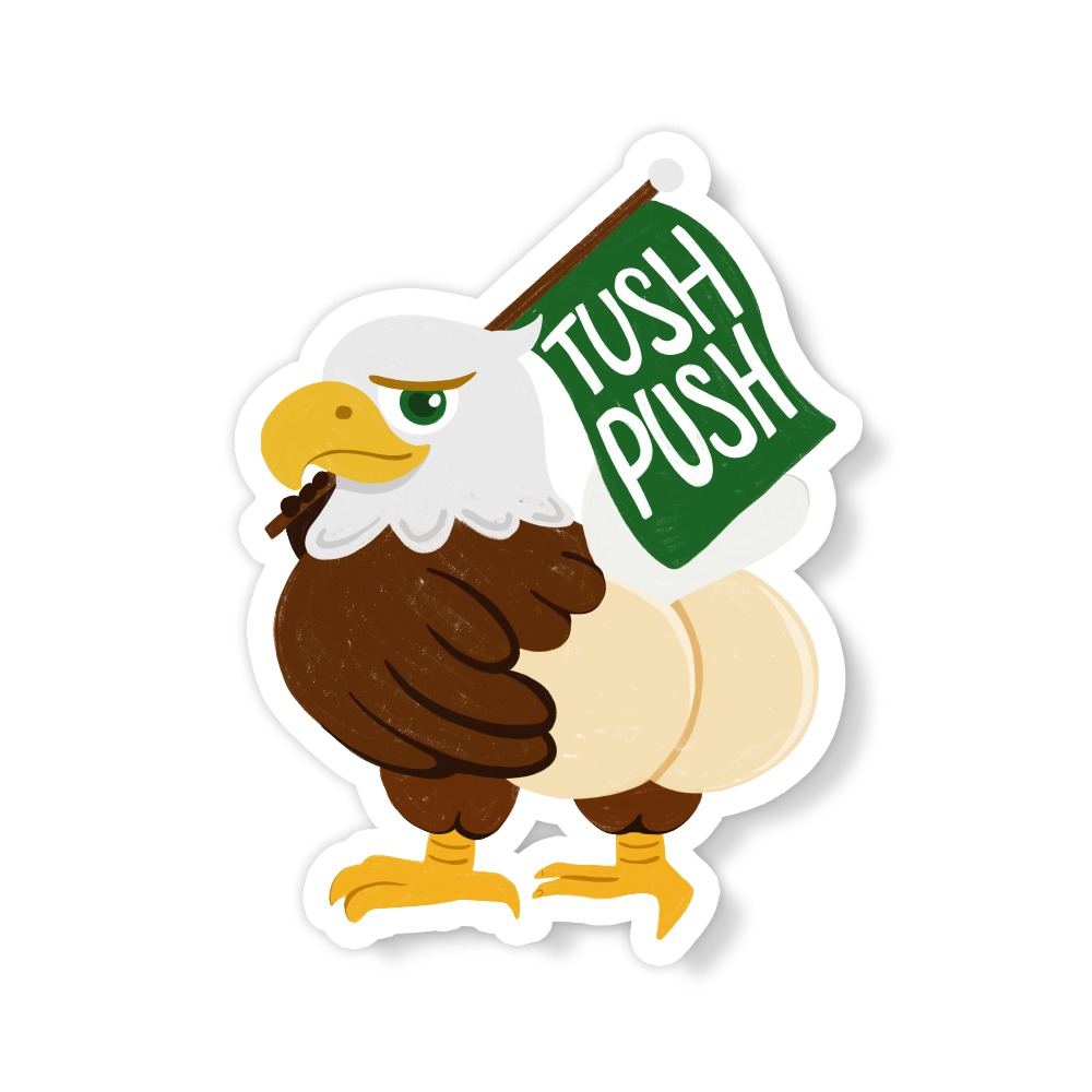 Tush Push Butt Philadelphia Eagles Football Vinyl Sticker