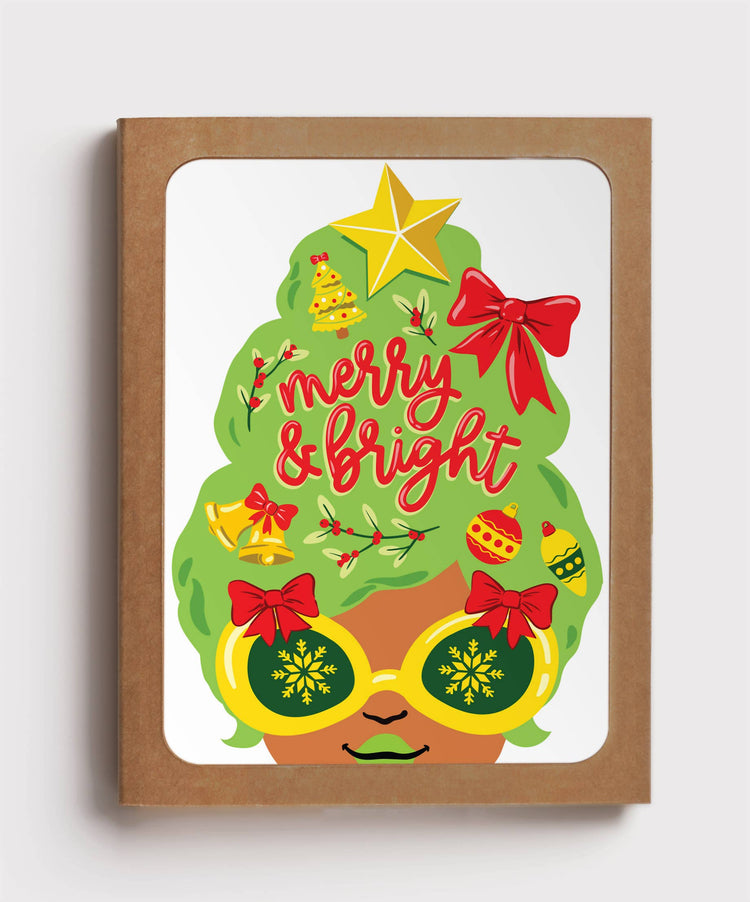 Merry & Bright - box set of 8 holiday cards