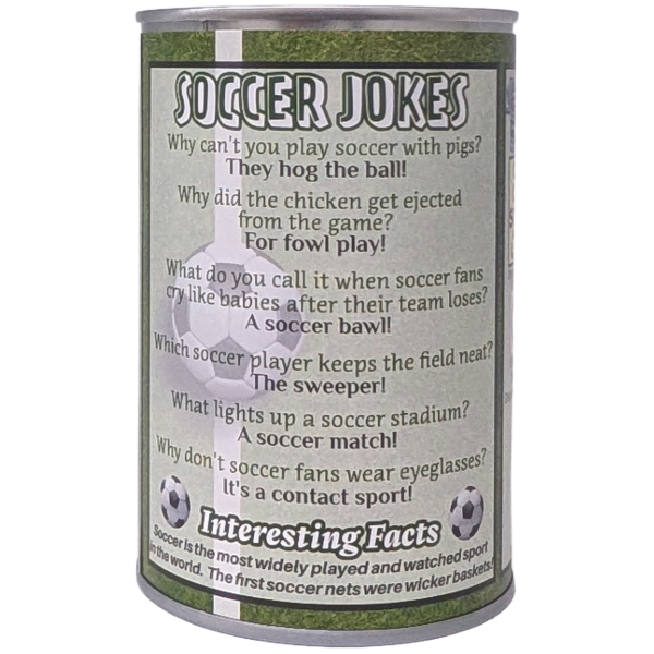 Canned Soccer Ball | Plush Sports Gift in Can w/Jokes