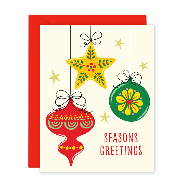 Christmas Ornaments Holiday Card