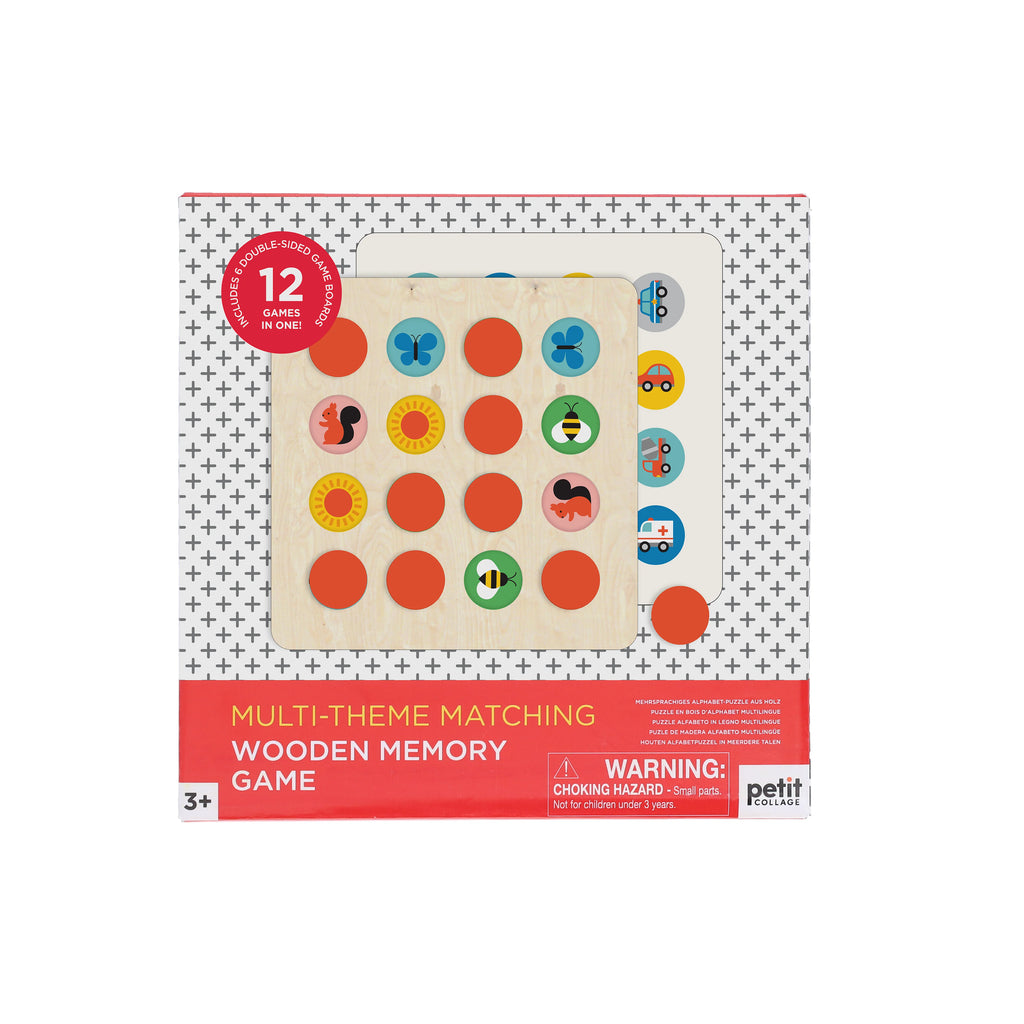 12-in-1 Matching Wooden Memory Game