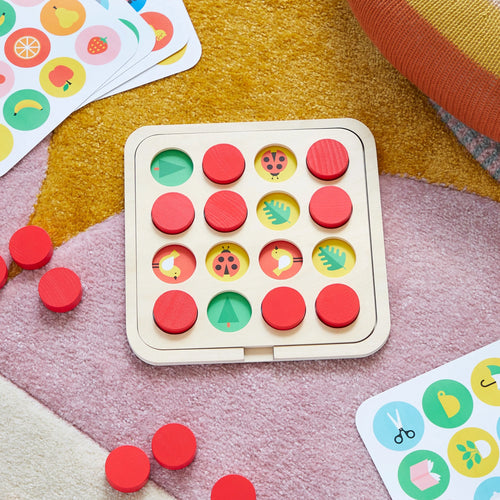 12-in-1 Matching Wooden Memory Game
