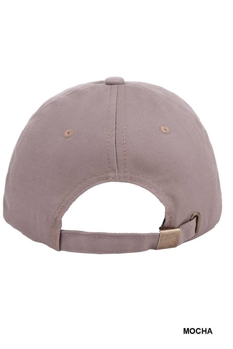 Embroidered 'Coffee' Cap : Ash Mocha