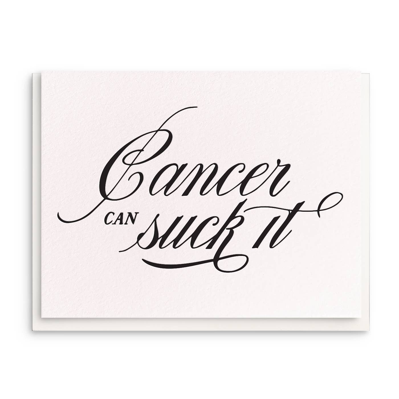 Cancer Sucks - Letterpress Sympathy Greeting Card