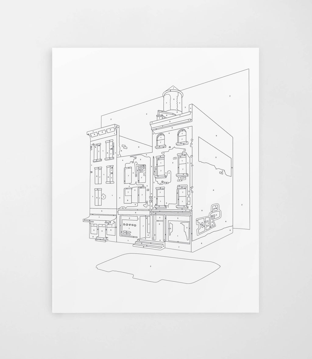 Cityscape - NYC | Modern Paint By Numbers Kit (12.5x18)