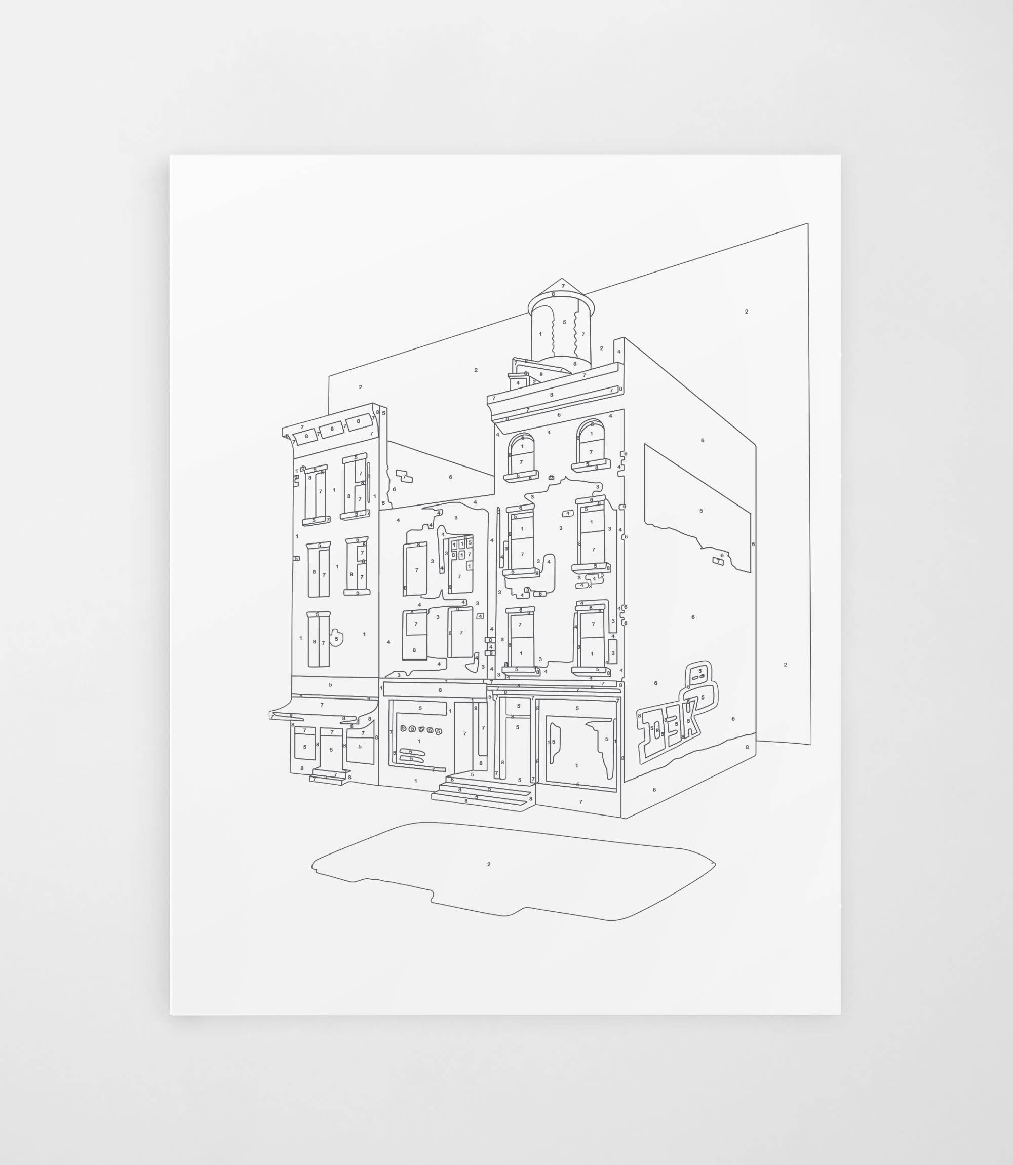 Cityscape - NYC | Modern Paint By Numbers Kit (12.5x18)