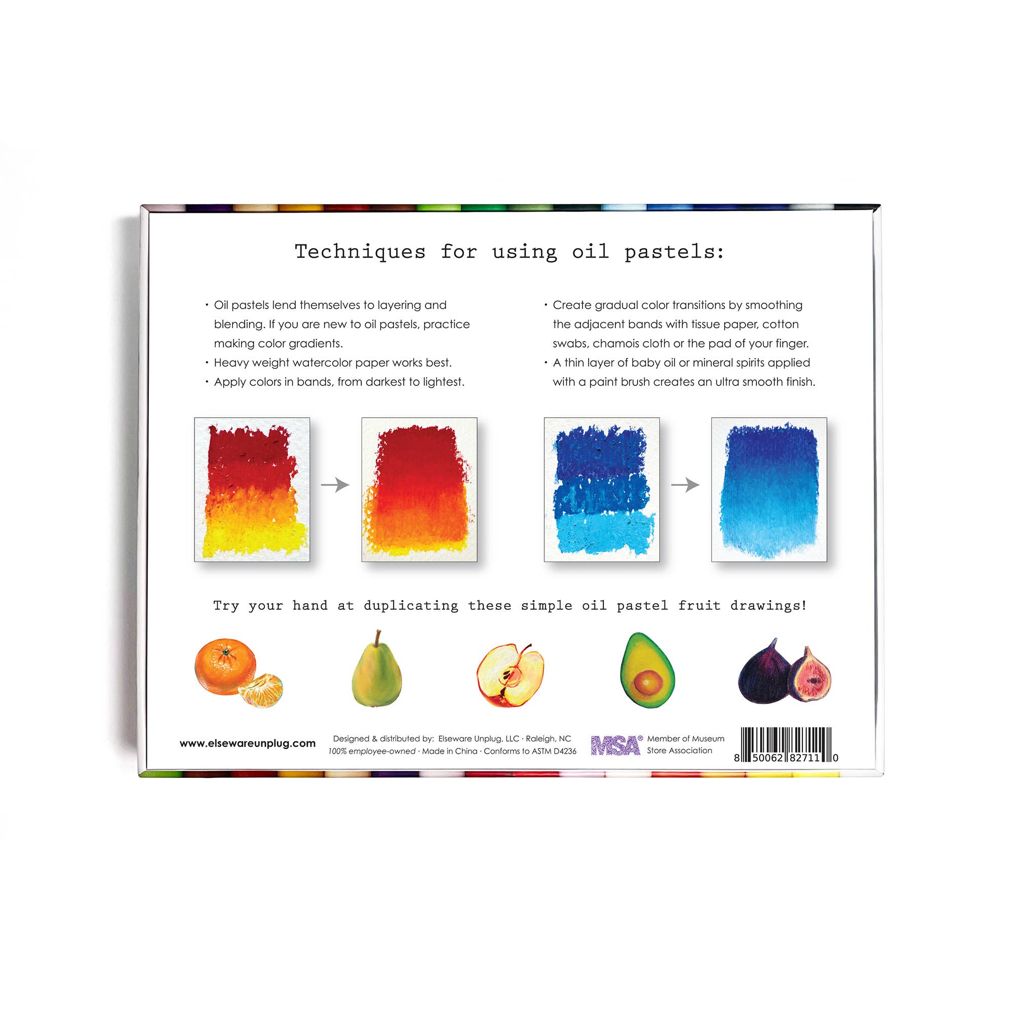 Oil Pastels - Talc-Free - 24 Non-Toxic Colors