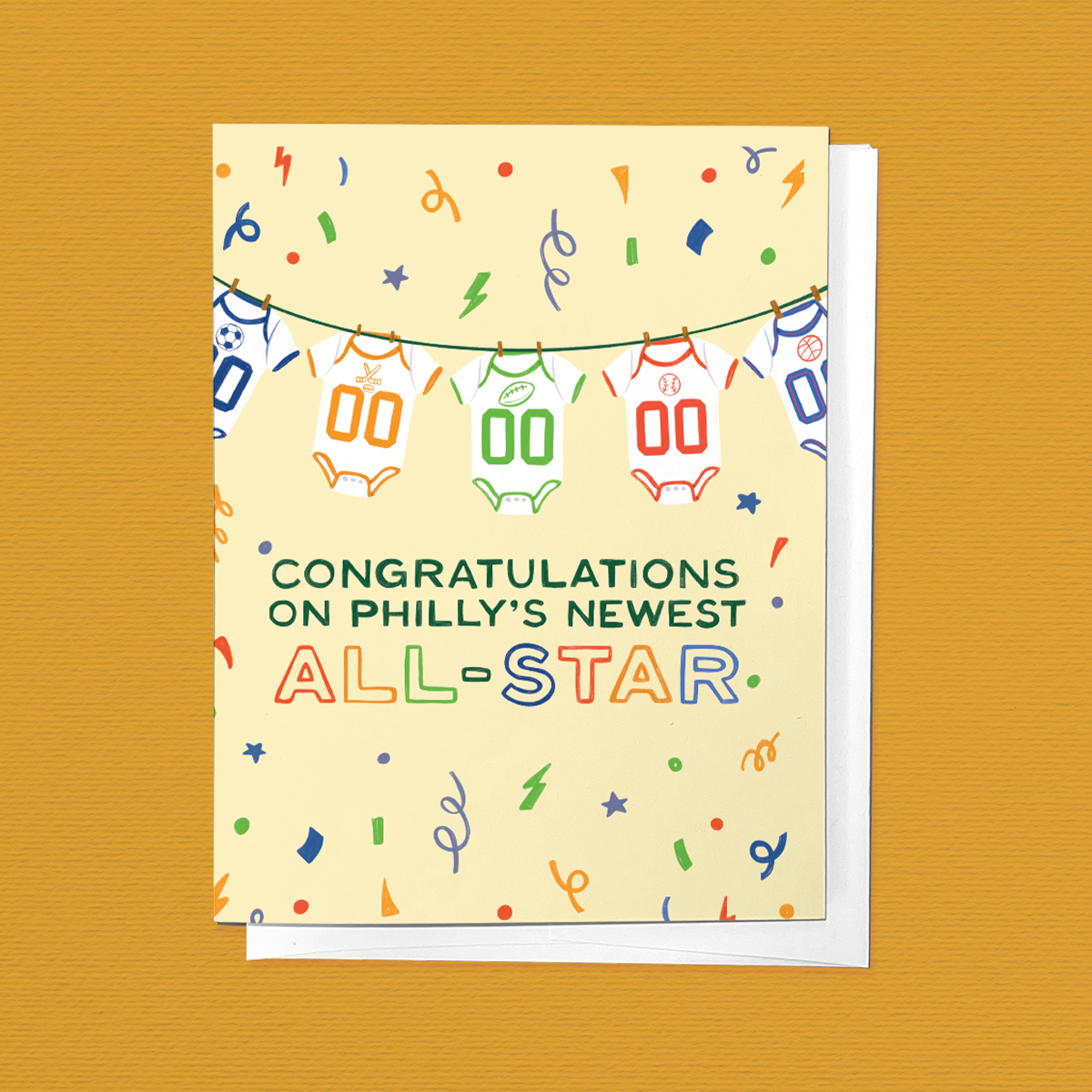 Philly's Newest All-Star Newborn Baby Congrats Greeting Card