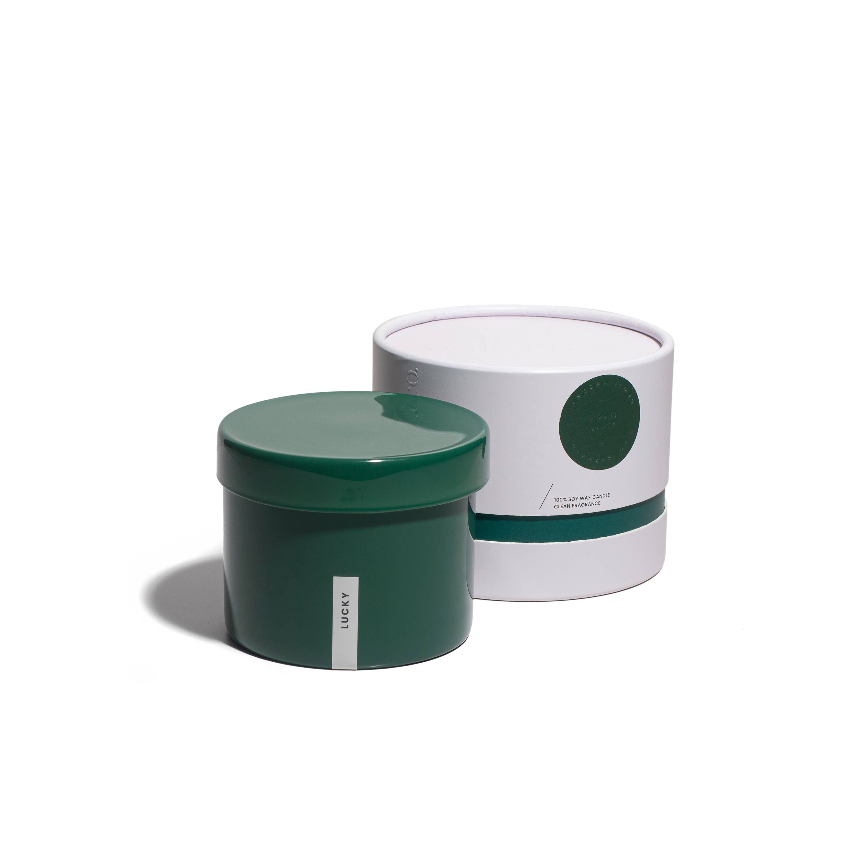 Lucky | 16oz Soy Candle - Reusable Green Container