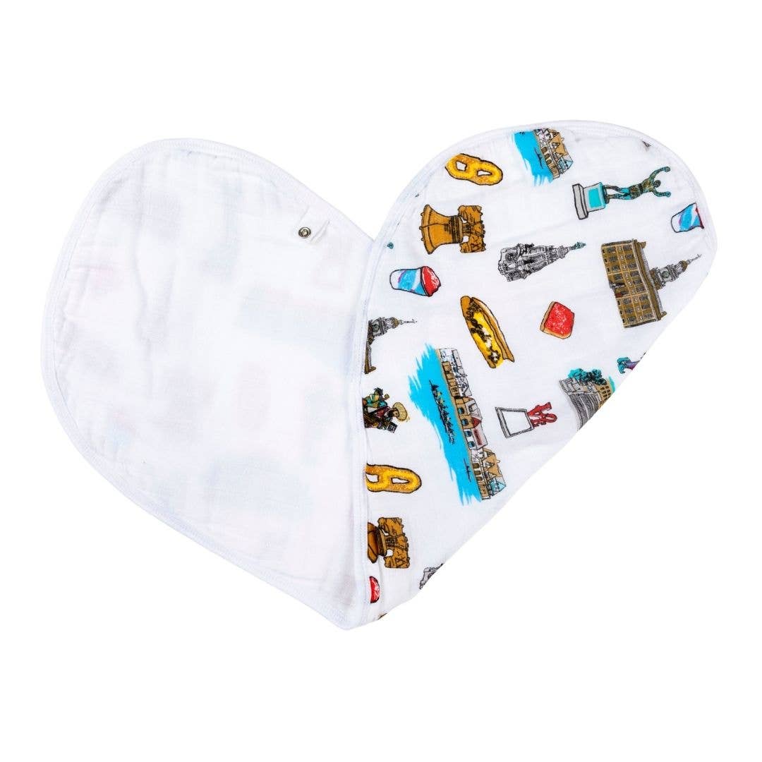 Philadelphia Baby: 2-in-1 Burp Cloth and Bib (Unisex)