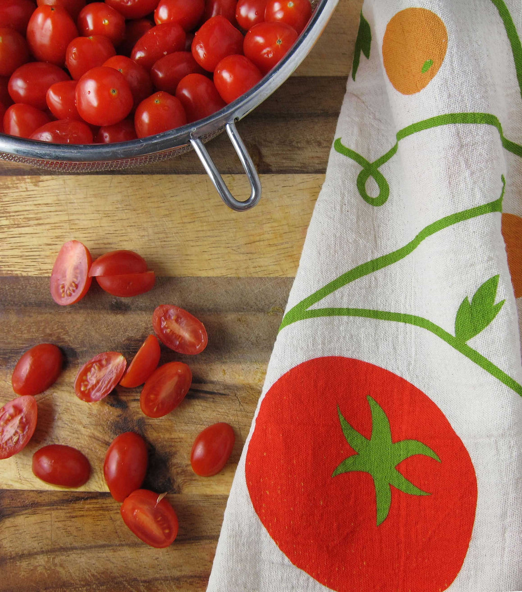 TOMATO BASIL (Tomato, Basil) - Tea Towel Set of 2