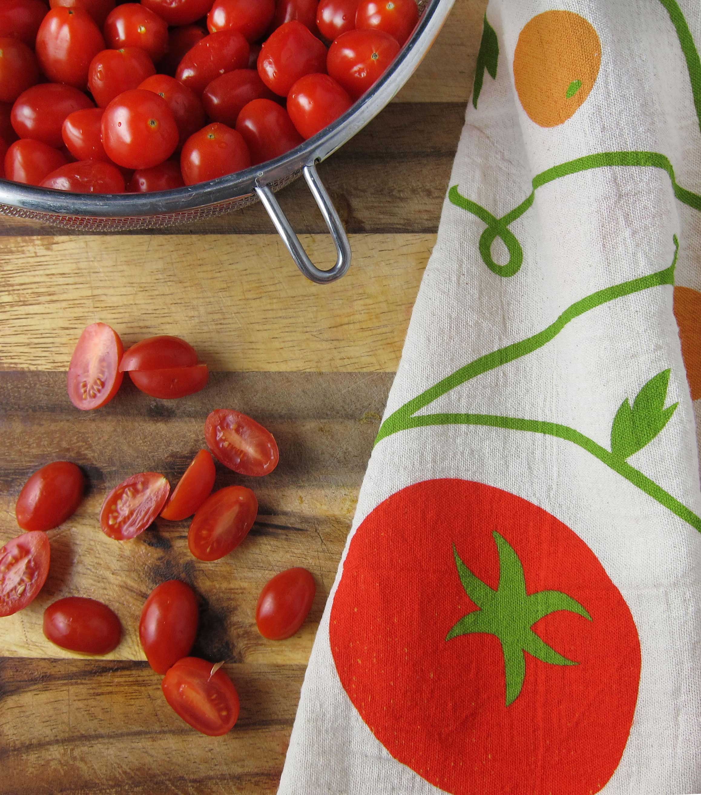 TOMATO BASIL (Tomato, Basil) - Tea Towel Set of 2