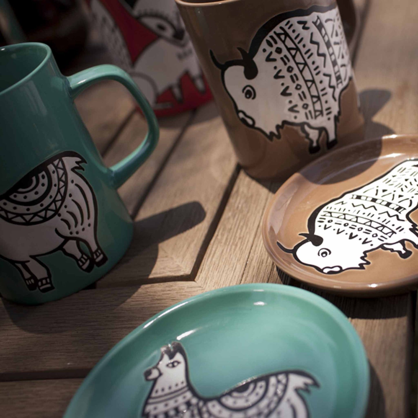 Cuppa Color Coaster | Teal Llama