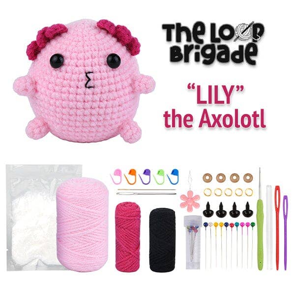 Lily the Axolotl Beginner Crochet Kit