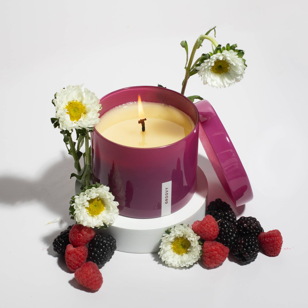 Groovy | 16oz Soy Candle - Reusable Purple Container