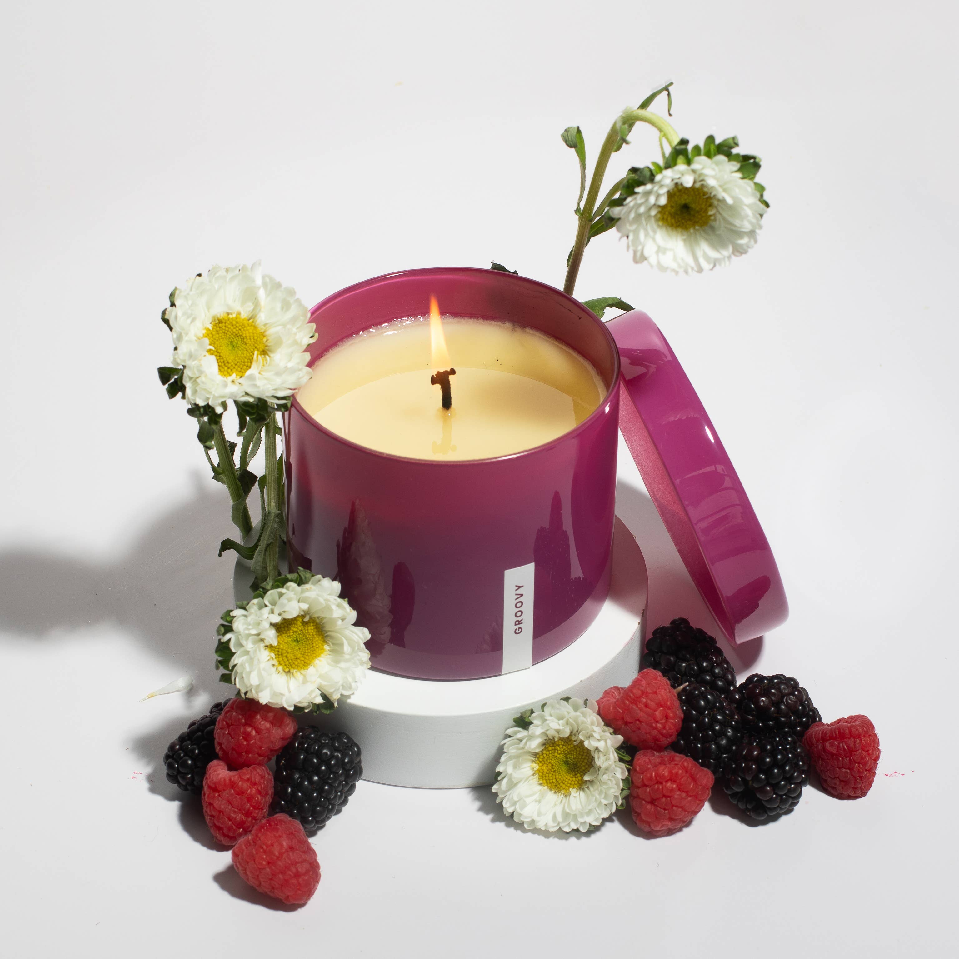 Groovy | 16oz Soy Candle - Reusable Purple Container