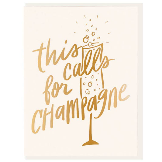 This Calls For Champagne - Foil Congratulations Card