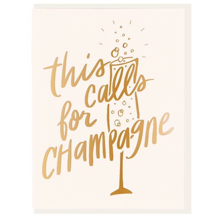 This Calls For Champagne Foil Card