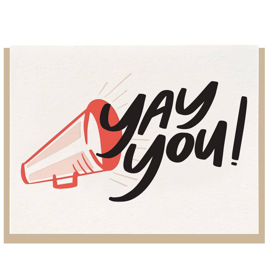 Yay You - Letterpress Congratulations Card