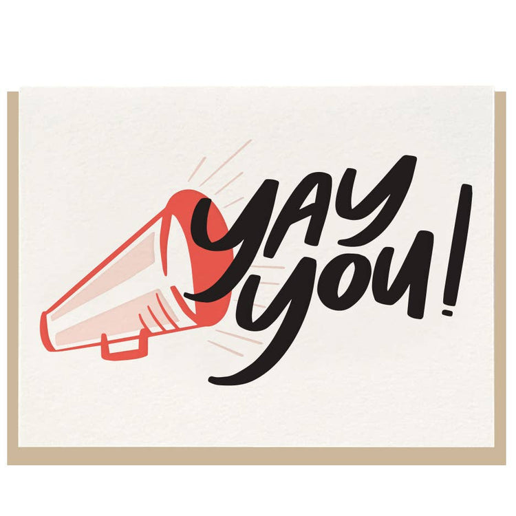 Yay You - Letterpress Congratulations Card