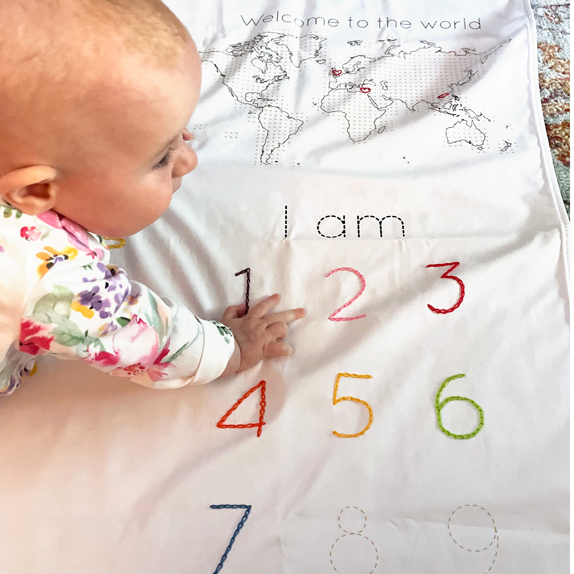 'Sew As They Grow' New Baby Mat Embroidery Kit