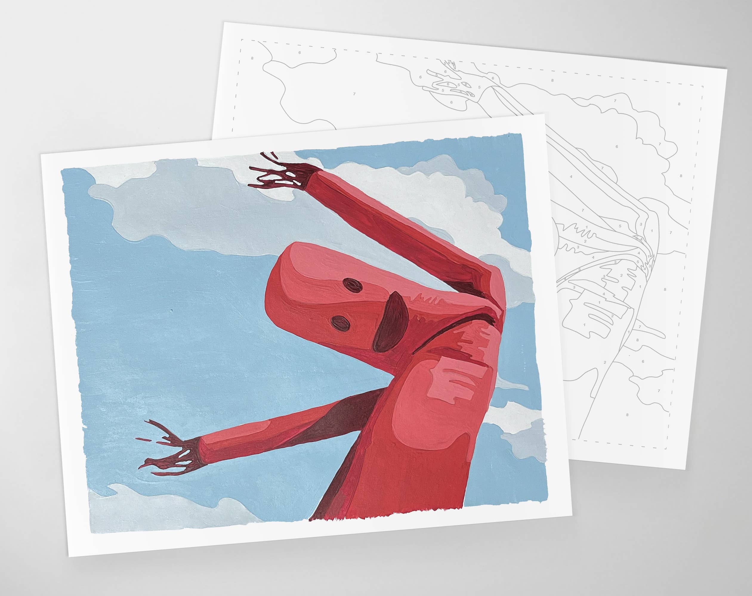 Roadside Vignette II | Modern Paint By Numbers  Kit (12.5x9.5)