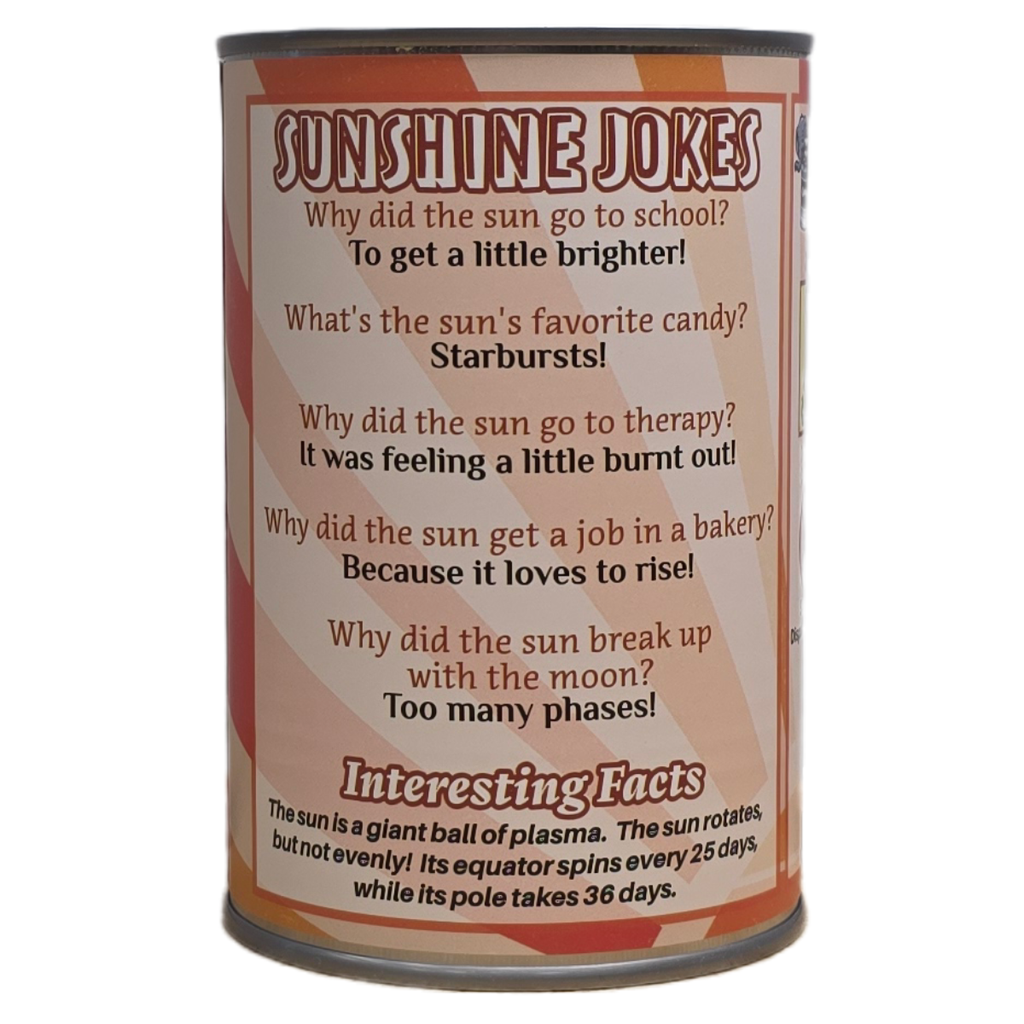 Sol the Canned Sunshine | Stuffed Plush w/ Jokes
