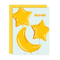 Moon & Star Balloons | Hello Baby Card