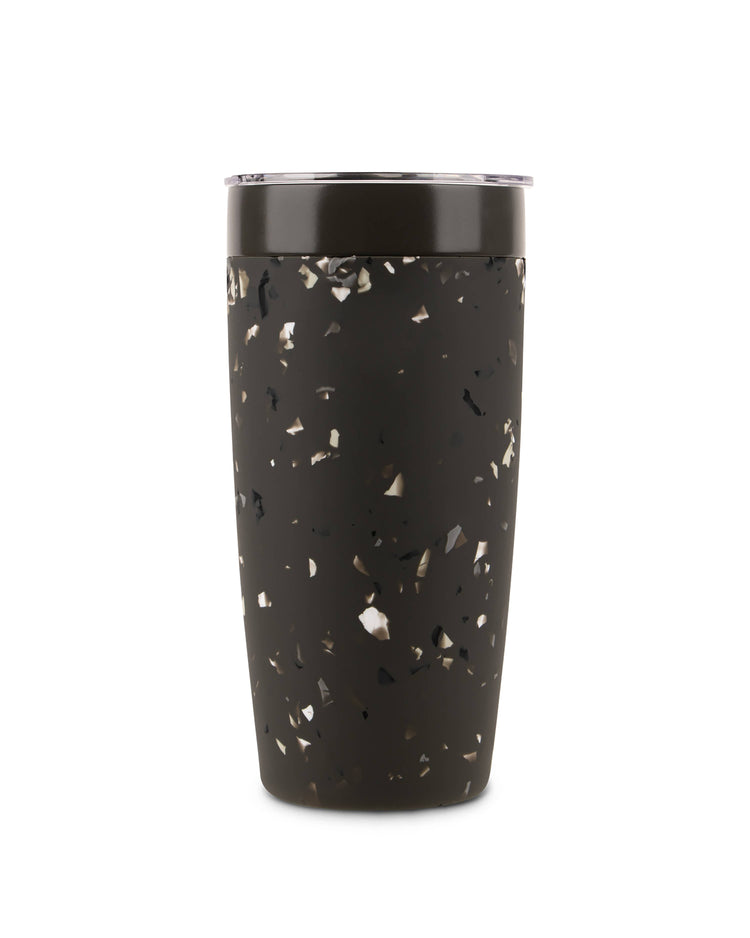 Insulated Ceramic Stainless Steel Coffee & Drink Tumbler: Terrazzo Charcoal