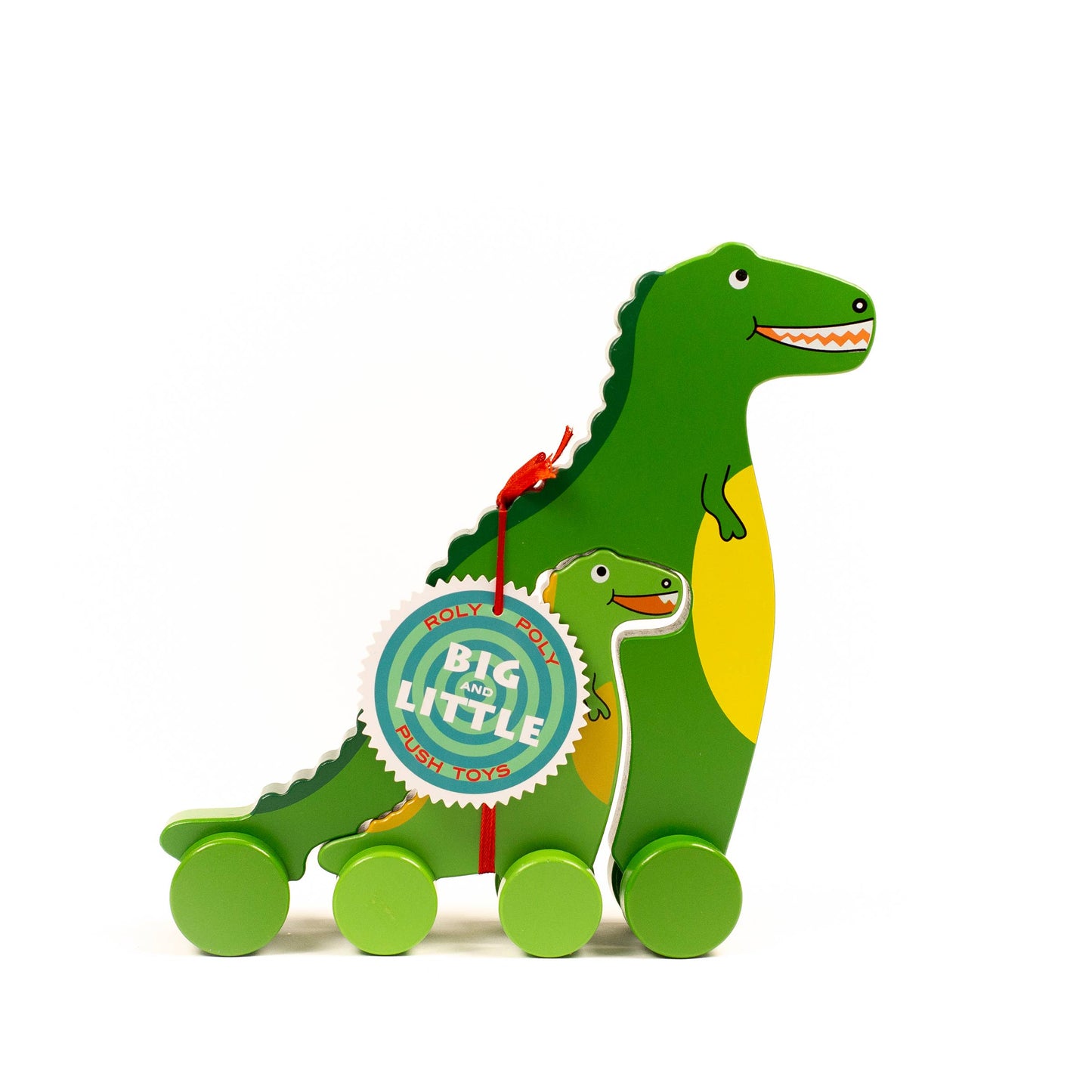 T Rex Dino Big & Little Wooden Roller