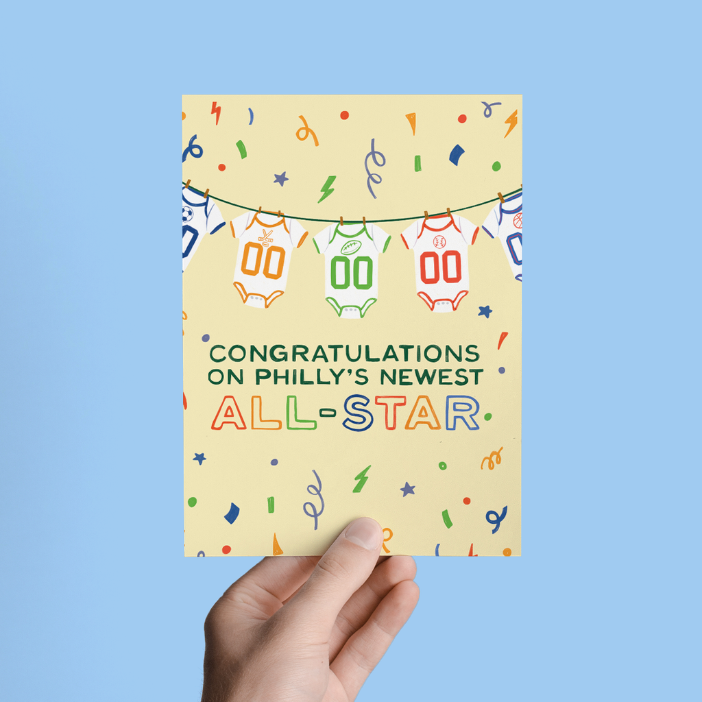 Philly's Newest All-Star Newborn Baby Congrats Greeting Card