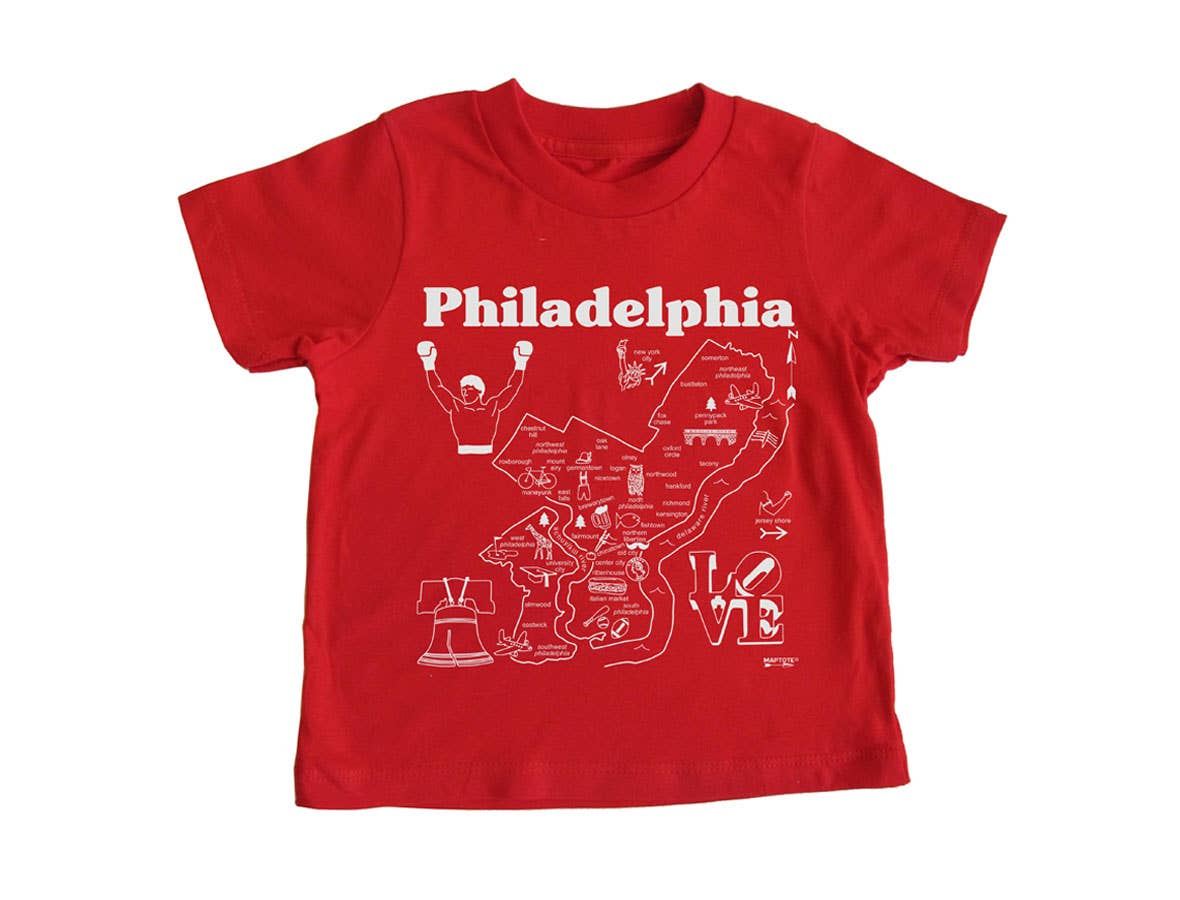 Philadelphia Toddler Tee: Red / 4T