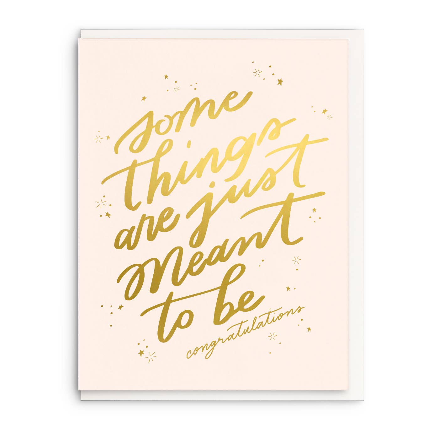 Meant To Be - Foil Wedding Greeting Card