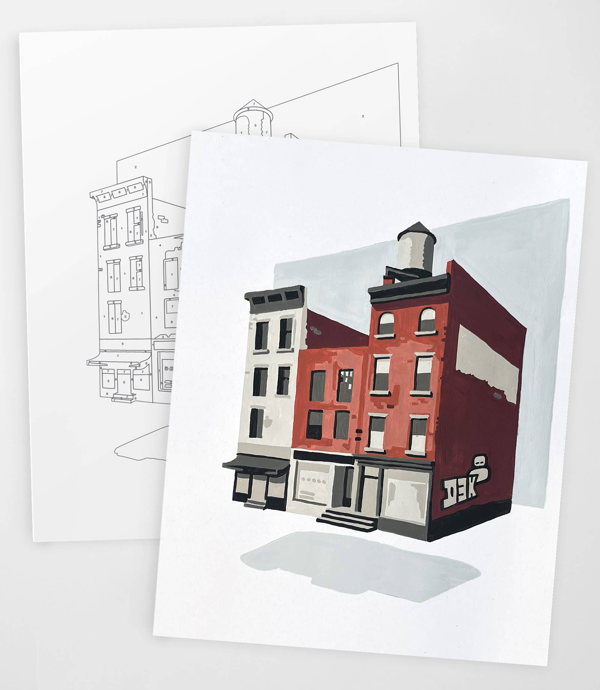 Cityscape - NYC | Modern Paint By Numbers Kit (12.5x18)