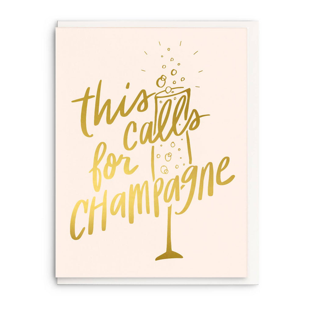 This Calls For Champagne Foil Card