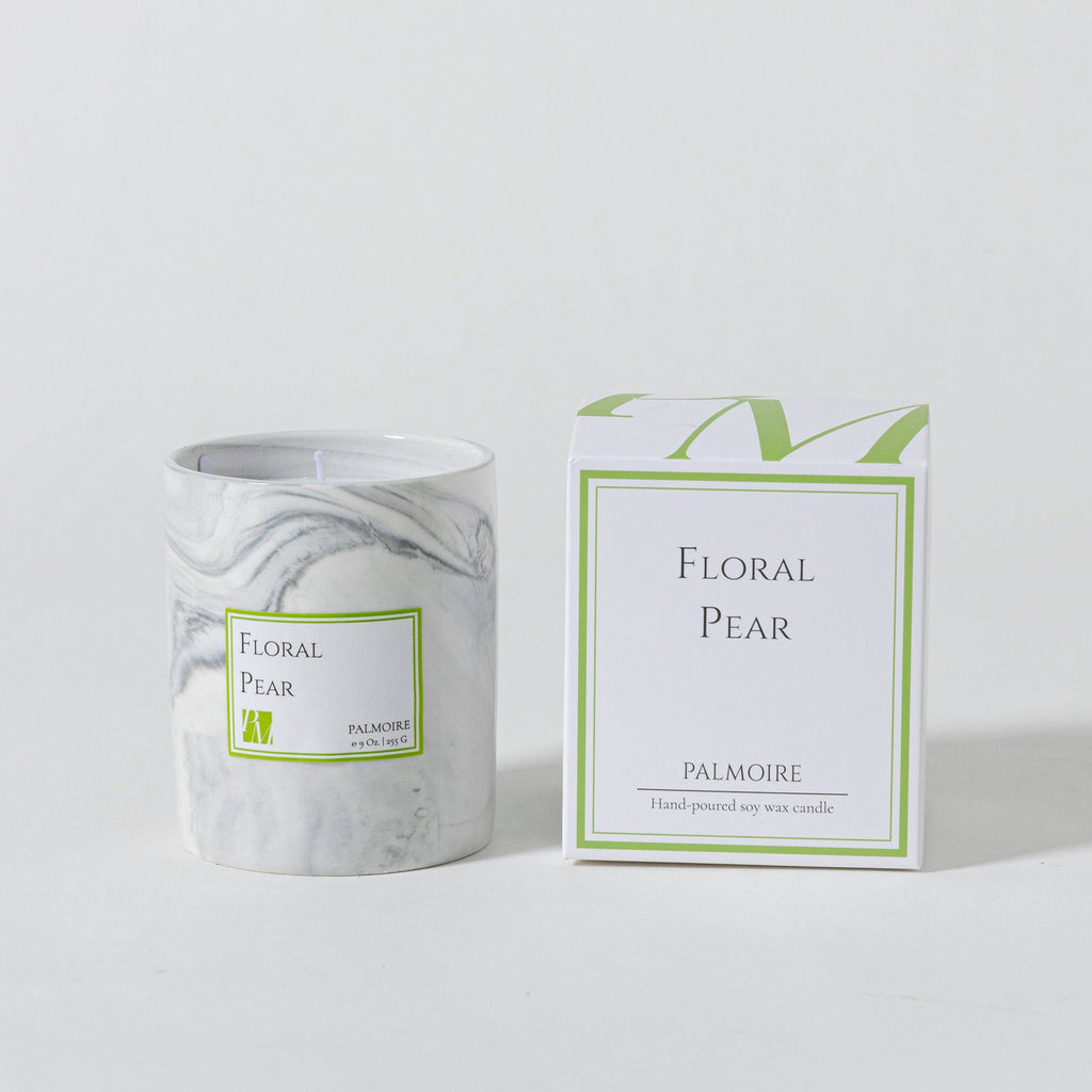 Floral Pear Soy Wax Candle 9 Oz