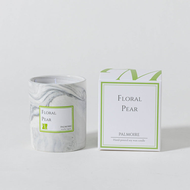 Floral Pear Soy Wax Candle 9 Oz