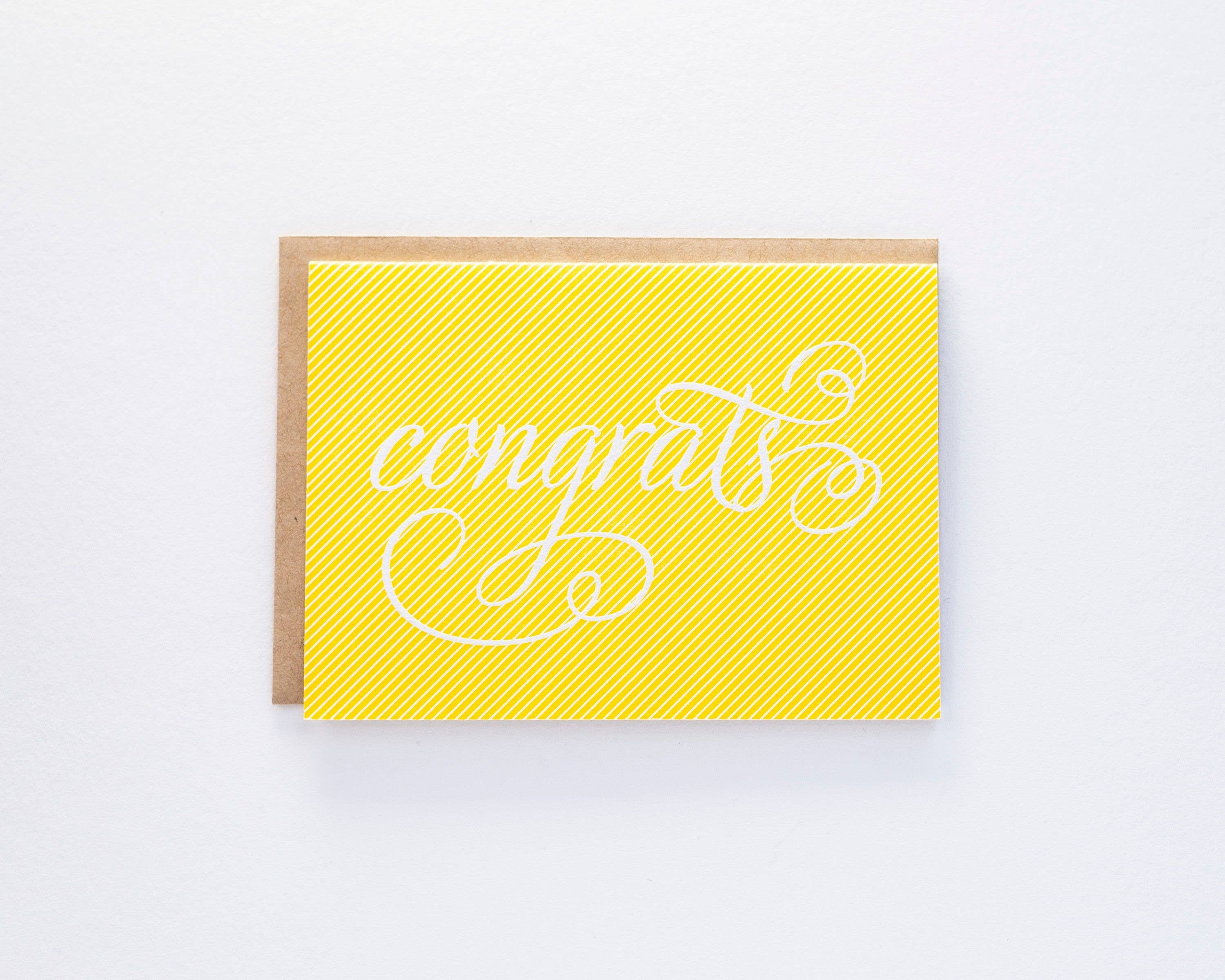 Congrats Pinstripe Card