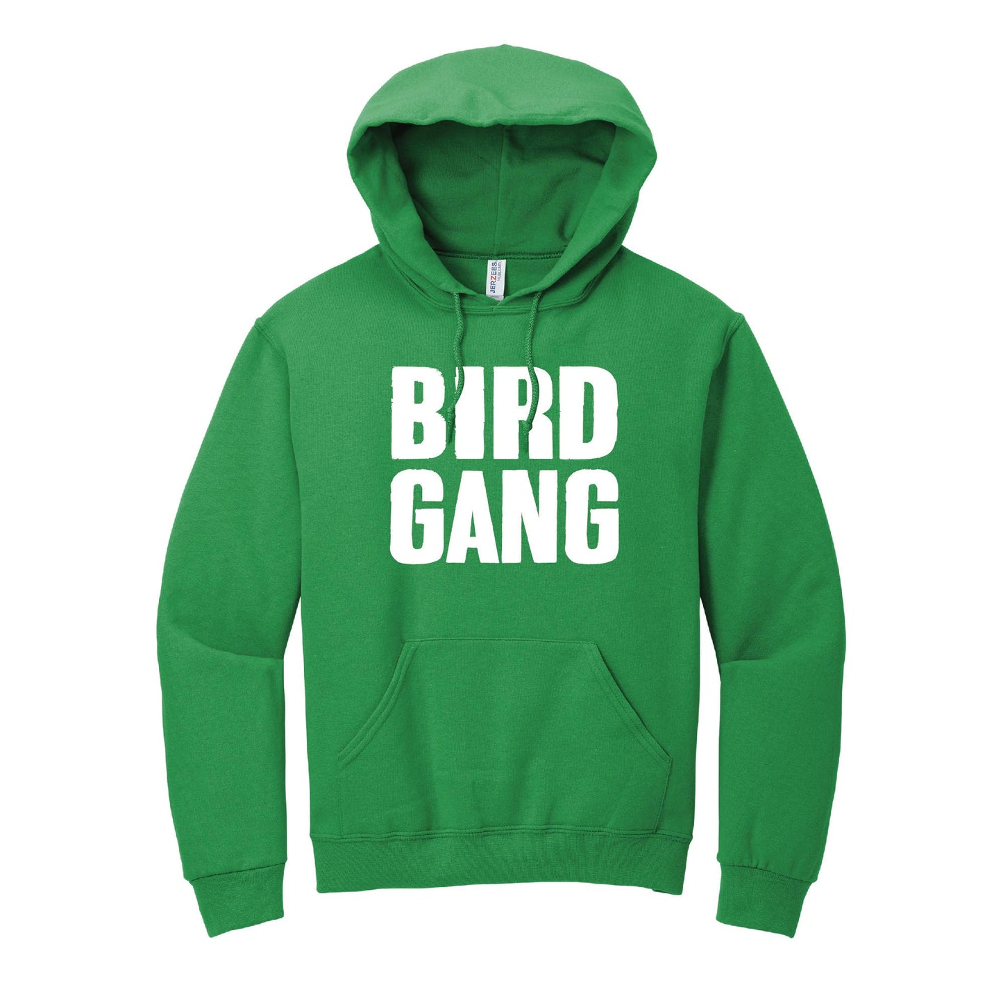 Bird Gang Hoodie: Heather Kelly Green / XL