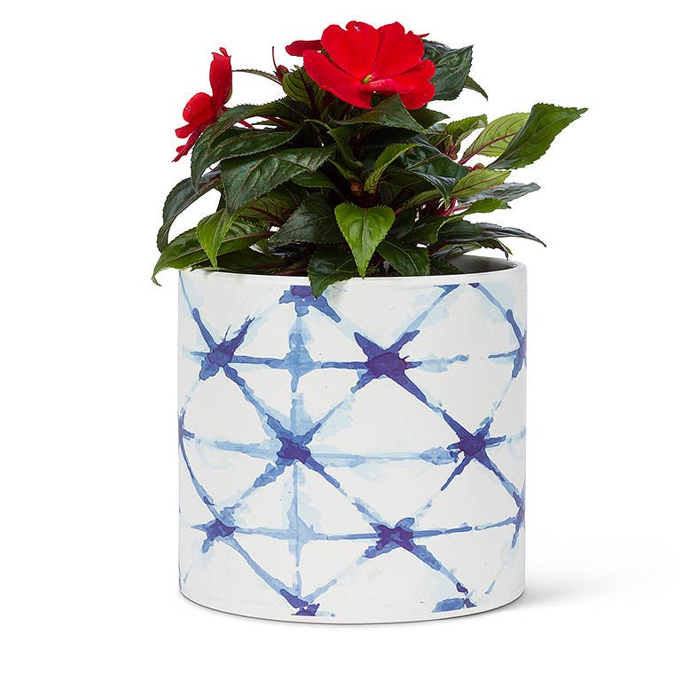 Large Shibori Tie Dye Planter