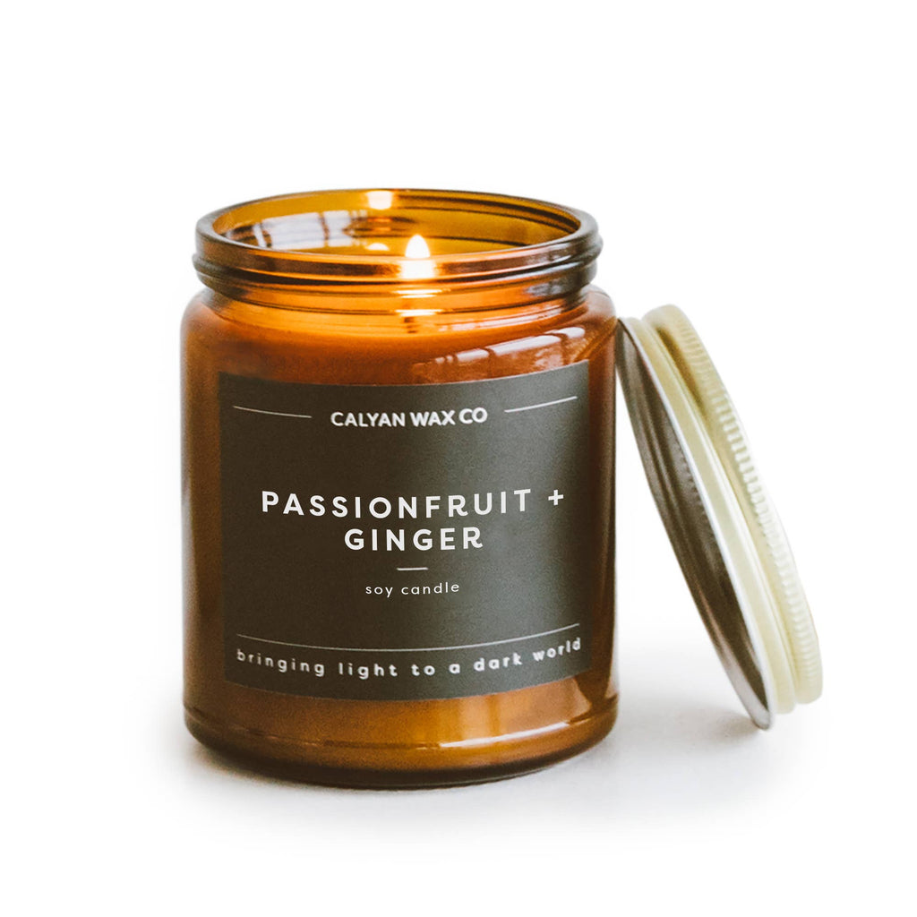 Passionfruit + Ginger - Amber Jar Soy Candle