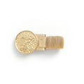 Brass Pen Clip - Floral Coin