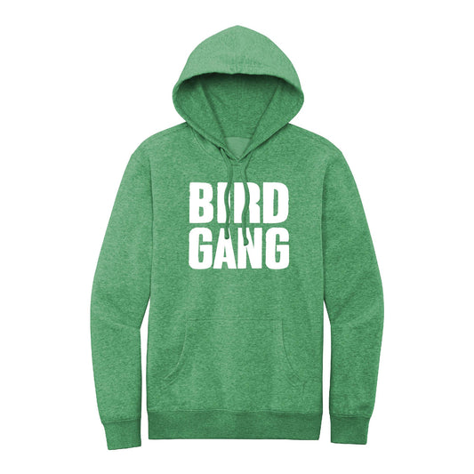 Bird Gang Hoodie: Heather Kelly Green / M