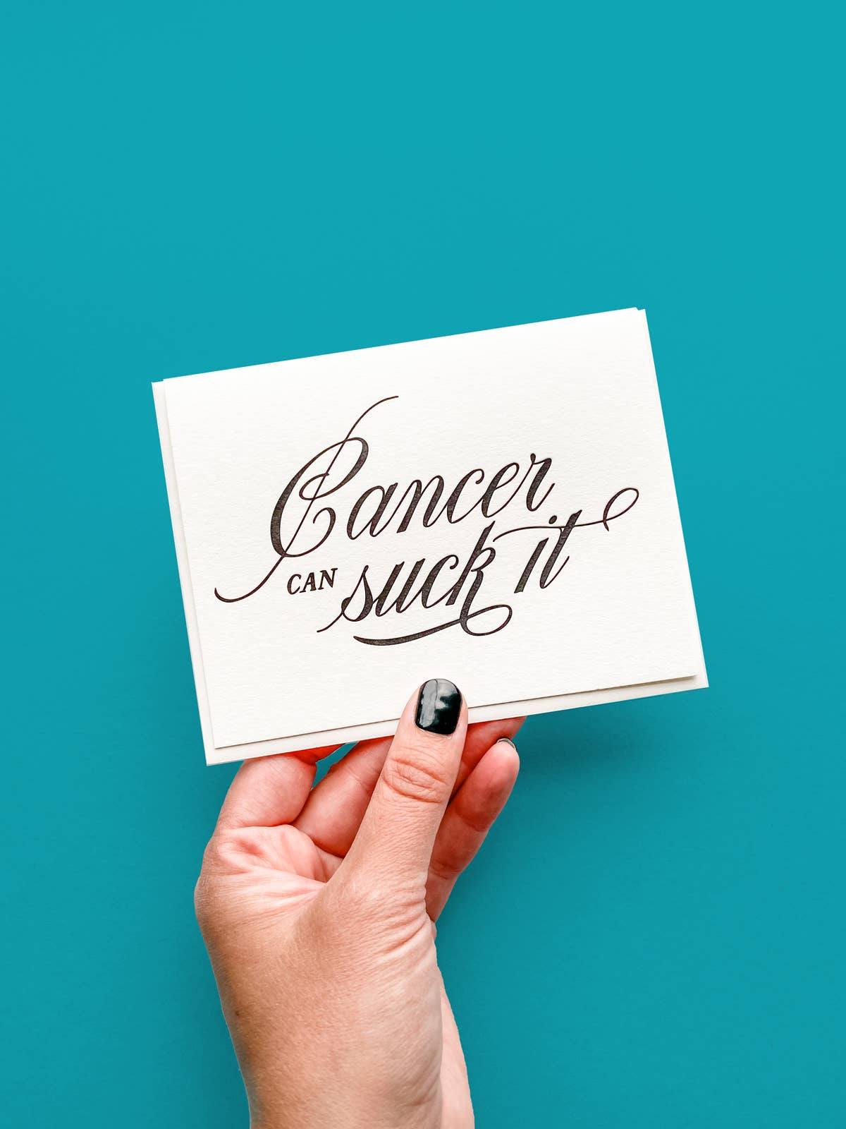 Cancer Sucks - Letterpress Sympathy Greeting Card