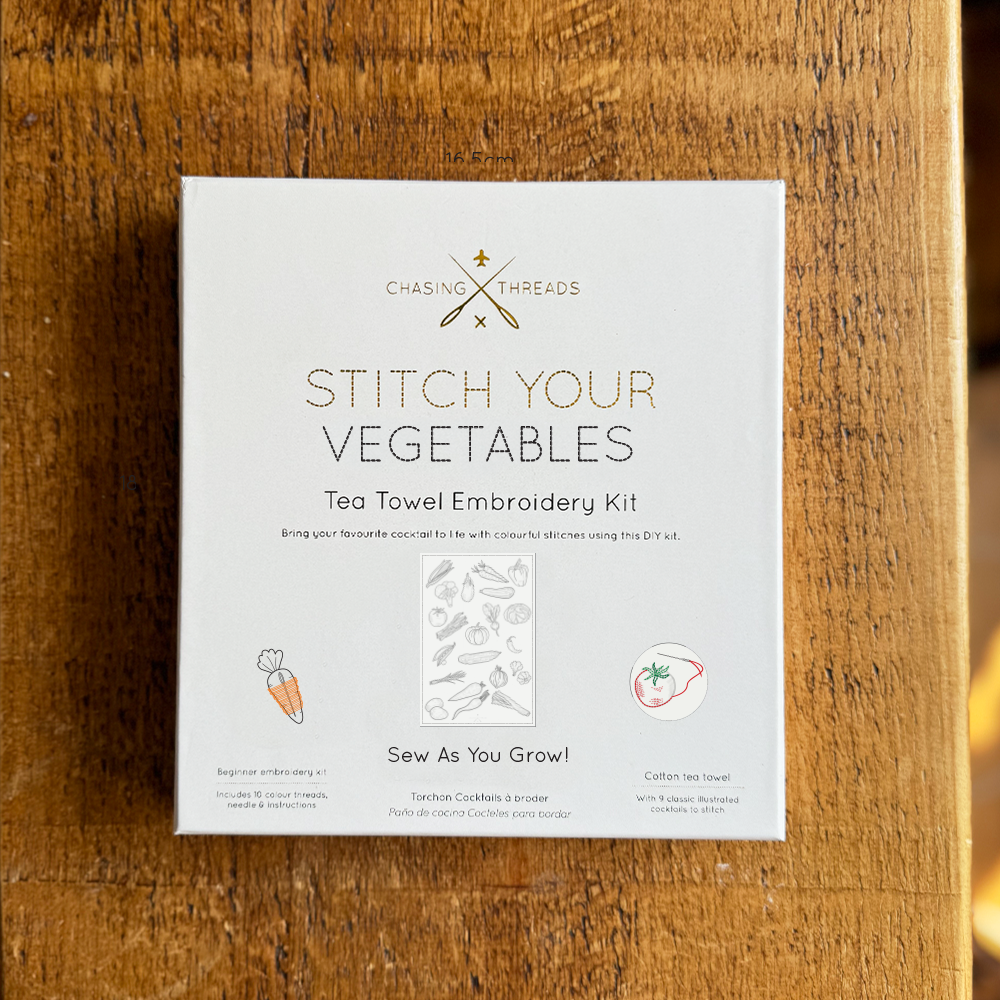 Stitch Your Vegetables Tea Towel