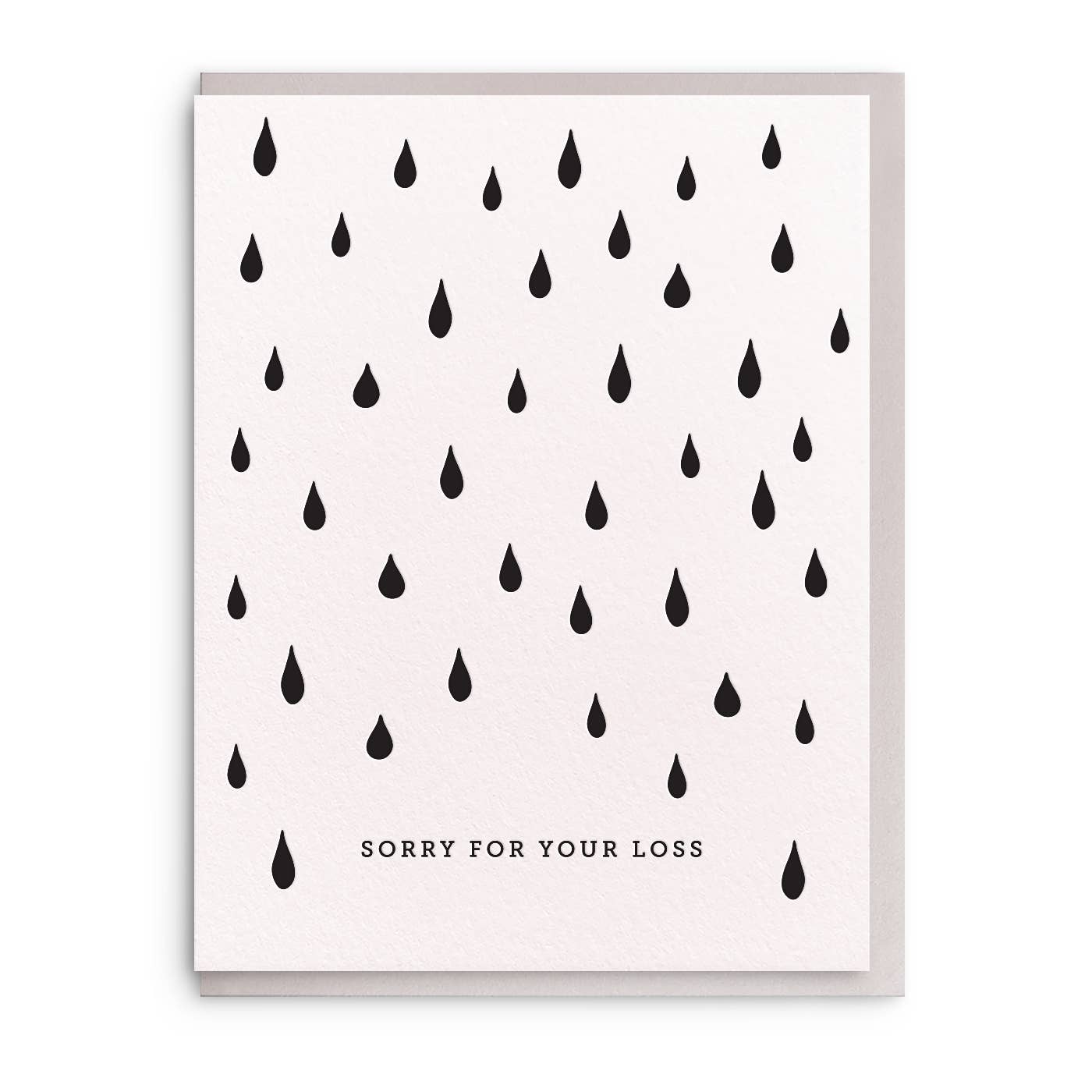 Sorry For Your Loss - Letterpress Sympathy Greeting Card